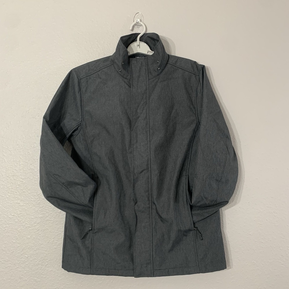 Landway Mens Size‎ M Medium Full Zip Flash Soft Shell Jacket Gray Insulated